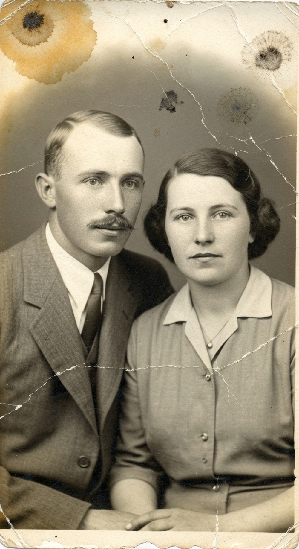Original Faded 1940s Photo